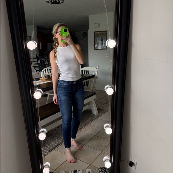 KanCan Denim Mid Rise Fray Hem Skinny Jeans - Picture 2 of 10